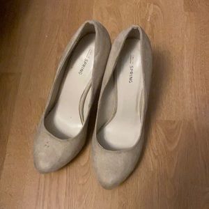 Suede tan heels from spring